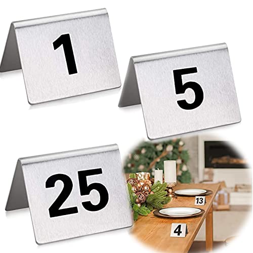 Table number, Tischschilder, doppelseitige schwarze Zahlen, Tischkarten, ideal for rustikale Empfänge, Bankette, Cafés, Restaurants, Hotels(1 to 100) von TTYSSAC
