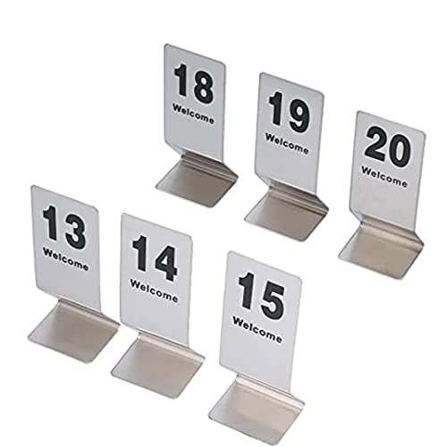 Table number, Tischschilder Nummernkarten, Restaurant-Tischnummern aus Edelstahl, am besten for rustikale Empfänge, Bankette, Cafés, Restaurants, Hotels(1,50) von TTYSSAC