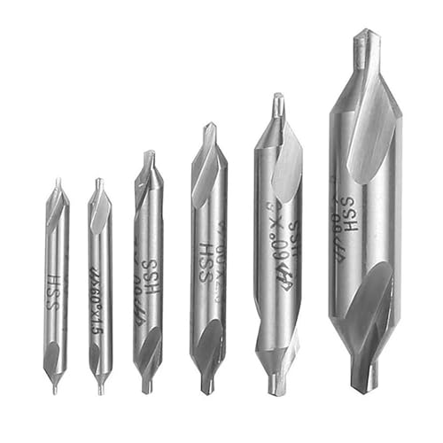 6PCS HSS Kombinierte Zentrum Bohrer Senker Zentrum Spotting Bit Set 5/3/2,5/2/1,5/1mm Loch Bohren Metall Bohrer Bit Power Tools von TUCANSBP