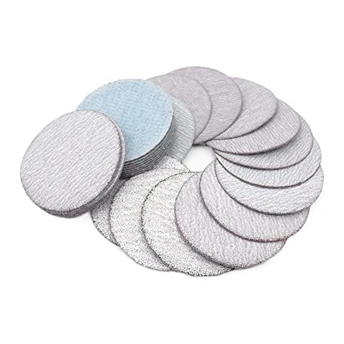 TUFFS 50 Stück 50 mm Schleifscheiben, Klettverschluss, Weiß, Trockenschleifpapier, Körnung 60 bis 1000 zum Polieren, Schleifen (Farbe: 240, Größe: 50 Stück) von TUFFS