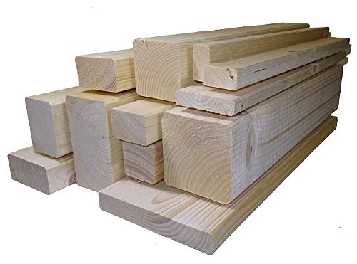 10 Stück Rahmenholz gehobelt unbehandelt Fichte Breite/Höhe/Länge 19mm x 44mm x 1990mm Latte Kantholz Zaun Garten Holz Balkon Bohnenstange Leiste Unterkonsrtuktion von TUGA - Holztech