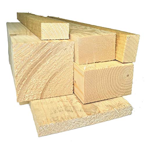 Ein Rahmenholz unbehandelt Fichte saegerau Breite/Höhe/Länge 50mm x 100mm x 1990mm 7,49€/Lfm Latten Kantholz Zaun Garten Holz Brett Balken Leisten von TUGA - Holztech