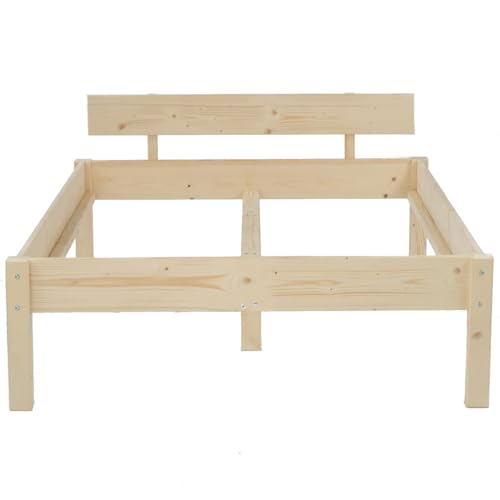 TUGA - Holztech Naturprodukt MASSIVHOLZBETT DAYBETT MASSIV Holz Bett HOLZBETT FSC 300Kg unbehandelt EXTRA HÖHE 58cm (100x220 Höhe 48 cm) von TUGA - Holztech