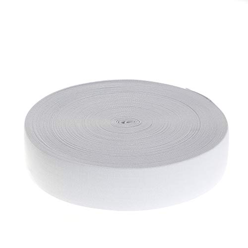 TUKA Gummiband 40 Meter x 50 mm Breit, Elastisches Band Elastische Gummiband für Nähen/Haushalt/DIY/Handwerk/Kundenspezifische Kleidung, Weiß TKB5007 White von TUKA-i-AKUT