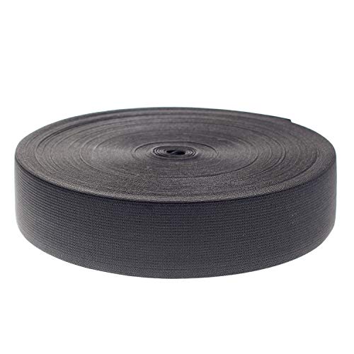 TUKA Gummiband 40 Meter x 50 mm Breit, Elastisches Band Elastische Gummiband für Nähen/Haushalt/DIY/Handwerk/Kundenspezifische Kleidung, Schwarz TKB5007 black von TUKA-i-AKUT