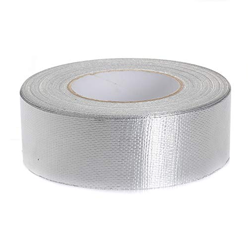 TUKA-i-AKUT 50mm x 50 Meter Aluminiumband Netzverstärkt, Aluminium Klebeband Rolle Isolierband Abdichtband Selbstklebend, Aluminiumklebebänder verstärkt mit Glasgittergewebe, TKD5022 von TUKA-i-AKUT