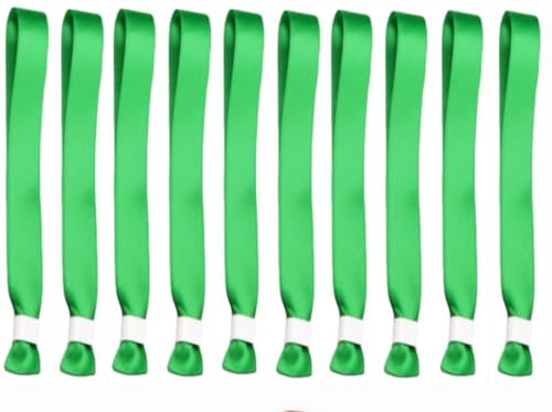 Einlassbänder, Wasserdicht Event Armbänder, Stoff Einlassbänder, Eintrittsbänder Einlassbänder, Party Einlassbänder, Partybänder, Wasserdichte Eintrittsarmbänder für Veranstaltungen, Grün, 10 PCS von TUKNN