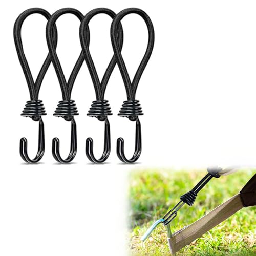Spanngummi mit Haken, Expander mit Haken, Gummizug mit Haken, Spannhaken, Gummispanner mit Haken, Spanner mit Haken, Spanngummi Schwarz, Gummiband mit Haken, für Planen Netze Banner, Schwarz, 4 Stück Spanngummi mit Haken, Expander mit Haken, Gummizug mit Haken, Spannhaken, Gummispanner mit Haken, Spanner mit Haken, Spanngummi Schwarz, Gummiband mit Haken, für Planen Netze Banner, Schwarz, 4 Stück von TUKNN