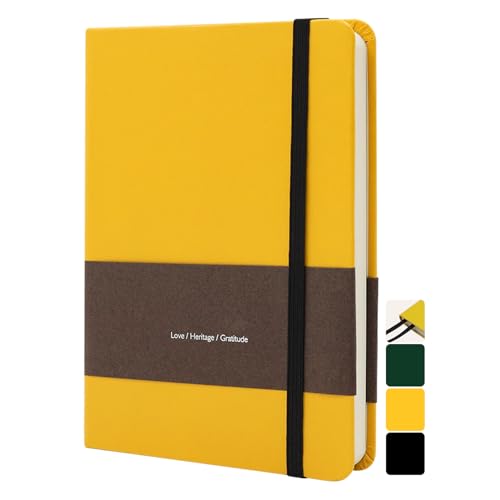 TUNJILOOL Notizbuch A5,192 Seiten Notizbücher Hardcover,Premium 80gsm Tintenfestes Papie Dickes,PU Hard Cover Notebook,Bullet Tagebuch Kariert, Blanko& Dot Grid Journal Notizblock von TUNJILOOL