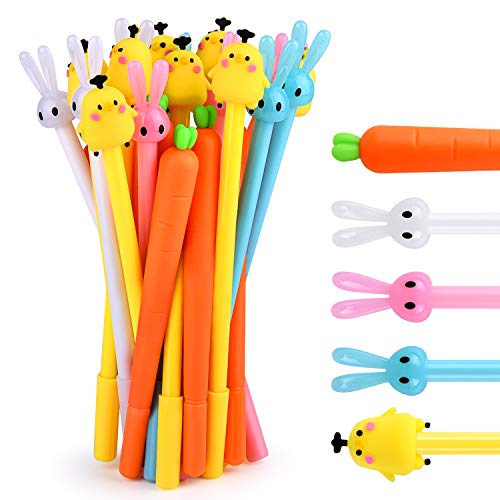 TUPARKA 30 Stück Osterstift Bulk Rabbit Gel Tintenstifte Karottenküken Kugelschreiber für Office School Supply Student Kreatives Ostergeschenk von TUPARKA