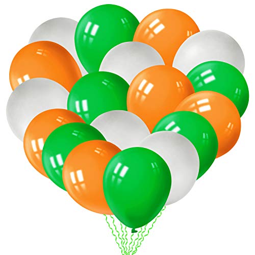 TUPARKA 60er St. Patrick's Day Luftballons Latex Luftballons Irish Party Luftballons Grün Orange Weiß für Irish Party Supplies von TUPARKA