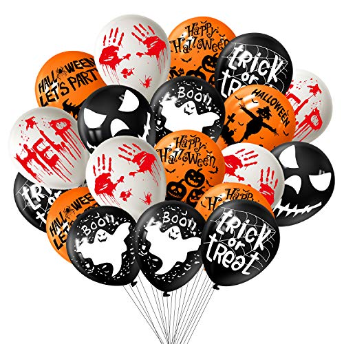 TUPARKA 72Pcs Halloween Dekorationen Luftballons 12 Zoll Halloween ballons Halloween Party Dekorationen, 8 Halloween Style von TUPARKA