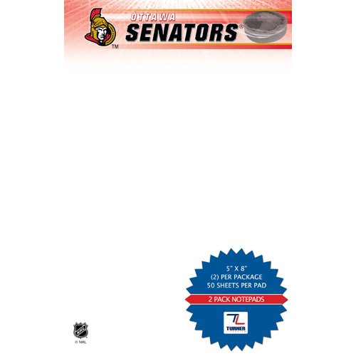 TURNER Ottawa Senators Notizblöcke, 12,7 x 20,3 cm, 2 Stück (8170429) von TURNER