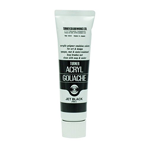 Turner Acryl Gouache jet black 40ml (Japan Import / Das Paket und das Handbuch werden in Japanisch) von TURNER