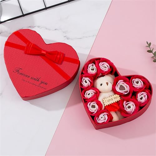 Dekoration Verkauf Herzförmige Rose Geschenkbox Valentinstag Muttertag Geburtstag Geschenk für Zuhause Party Basteln Geschenk Hochzeit Weihnachtsbaum Winter Dekoration von TURWXGSO