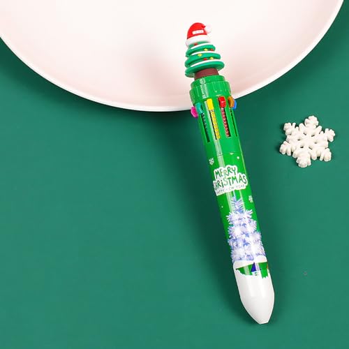 TURWXGSO Mehrfarbiger Druckstift für Kinder, Studenten und Kinder, 10 Farben, Kugelschreiber für Weihnachtsgeschenke, 10 ml von TURWXGSO