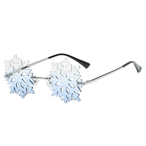 Weihnachtsdekoration, Promotion, modische Weihnachts-Schneeflocken-Sonnenbrille, für Damen und Herren, Party, Abschlussball, Brille für Weihnachtsbaum, Urlaub, Party, festliche Jahreszeit, von TURWXGSO