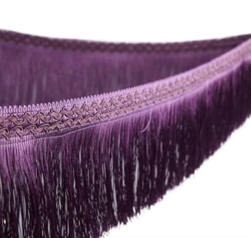 TUSTUZ Quasten Anhänger 12 YardCurtain Spitzenzubehör Quastenfransenbesatz DIY Gardinen Nähen Textildekorationszubehör(Monochromatic Violet) von TUSTUZ