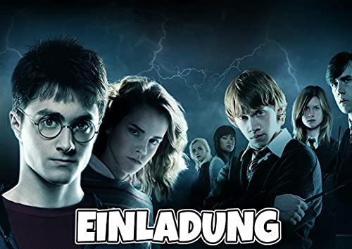 12er Set Einladungskarten + 12 Umschläge für Geburtstag - Party Kindergeburtstag Kompatibel mit Harry Potter Nr. 3 von TV-24