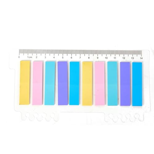 1 Block farbige Aufkleber, transparent, fluoreszierende Index-Tabs, Flaggen, Haftnotizen, Schreibwaren, Kinder, Geschenke, Schule, Bürobedarf von TVIVID