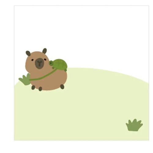 100 Blatt Capybara Capybara Notizblock Notizbücher Cartoon Posted Message Paper Kawaii Cute Sticky Notes Office von TVIVID