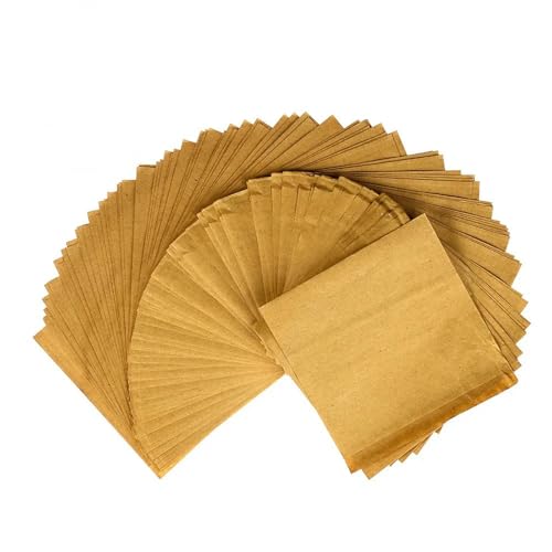 100 Stück/Set Sandwich-Donut-Brotbeutel, Kekse, Donuts, einfarbig, Papiertüten, öldicht, Brot, Basteln, Bäckerei, Lebensmittelverpackung, Kraftpapier von TVIVID