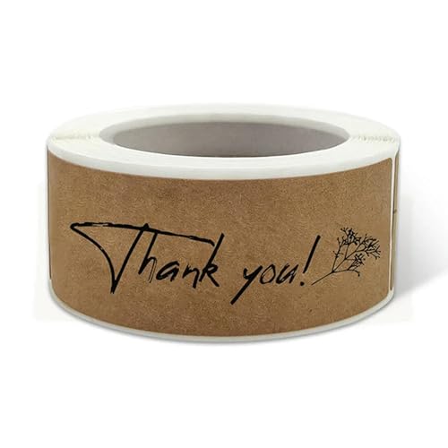 120 Stück rechteckige Aufkleber mit Aufschrift "Thank You for Your Order" zum Verpacken von Schreibwaren, Aufkleber, Rolle, schwarz, rosa, transparent, Dankeschön-Etiketten von TVIVID