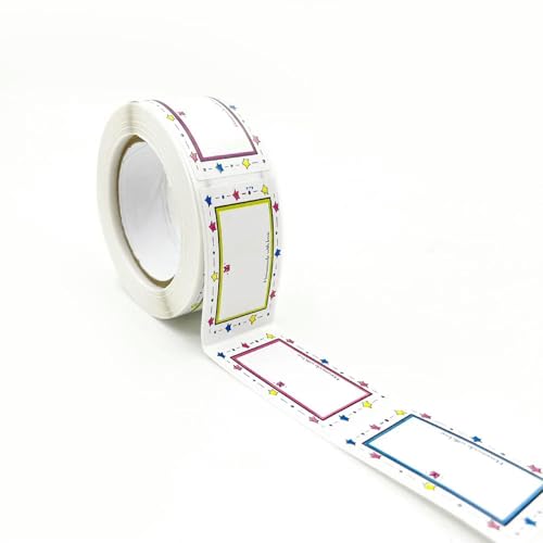 250 Stück/Rolle, handgeschriebene Küchennamensetiketten, blanko, rechteckig, Datumsaufkleber, Farbrand, Gewürzglas, Etikett, Schule von TVIVID