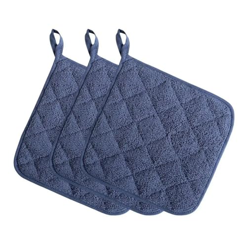 3 Stück 2-in-1 Topflappen, Ofenhandschuhe, Baumwollmatte, Kochen, Mikrowelle, Untersetzer, Backen, Grill, Topflappen, Handschuhe, Küchenwerkzeug, Zubehör von TVIVID