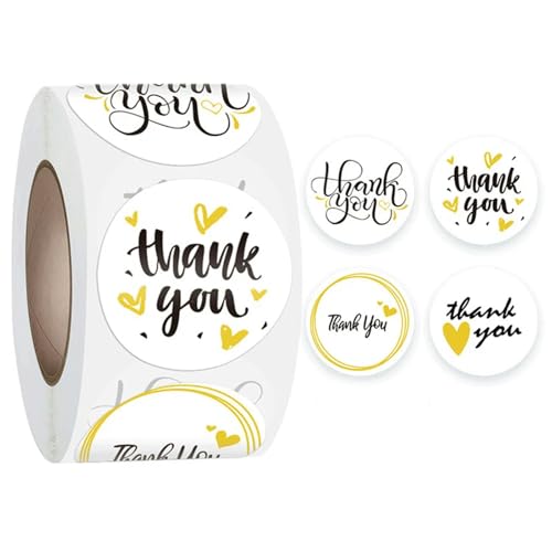 500 Stück Etiketten Rolle Blume Dankesaufkleber Scrapbooking für Geschenk Dekoration Schreibwaren Aufkleber Siegeletikett DIY Handgemachte Aufkleber von TVIVID