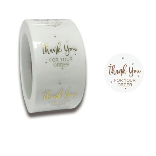 500 luxuriöse Bronzing-Etiketten "Thank You for Your Order", Aufkleber, Backen, Siegel-Etiketten für Geschäft, Geschäft, Paket, Geschenkaufkleber von TVIVID