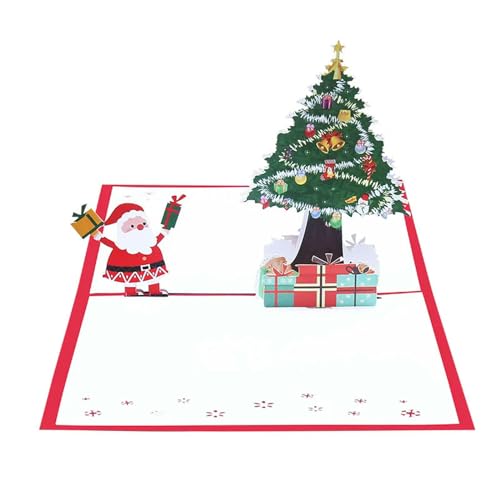 Handwork Weihnachten 3D lustige Pop-Up-Geschenkpapier-Grußkarte mit Umschlag von TVIVID