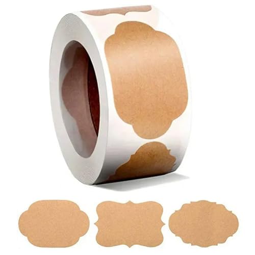 Kraftpapier-Aufkleber, Blanko-Etiketten, handgefertigt, Schreibwaren, Geschenkanhänger, Dekoration, Papier, Gewürzglas, Etikett, DIY-Briefumschlag-Versiegelungsaufkleber von TVIVID