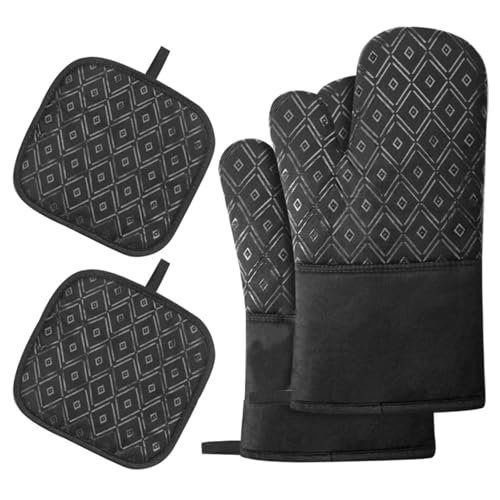 Ofenhandschuhe für die Küche, Backen, hitzebeständig, Mikrowellen-Handschuhe, rutschfeste Handschuhe für Unisex-Küche, Backutensilien, Backgeschirr von TVIVID