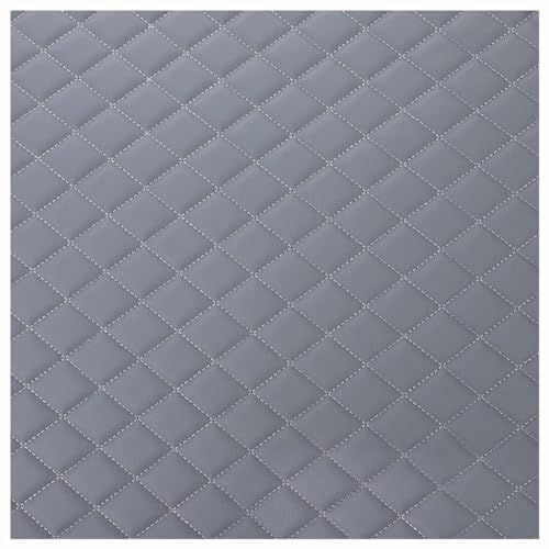 Kunstleder Gesteppt Meterware Polsterstoff Möbelstoff Gesteppt Kaschiert Leder Polsterstoff Stoff Kunstleder Polsterstoff Bezugsstoff Lederoptik Als Polster-Stoff/Sitzbezug(Dark Gray,1.6X1m) von TVQJGTYL