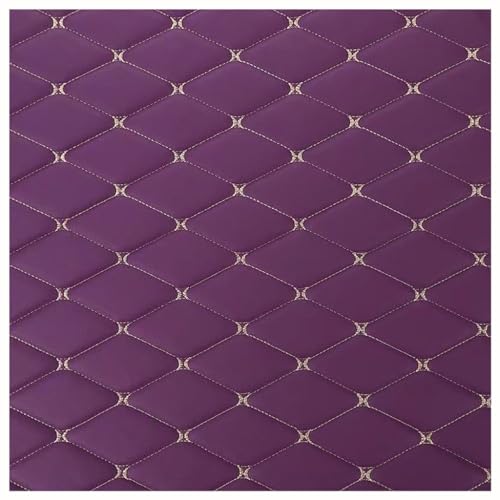 Kunstleder Gesteppt Meterware Polsterstoff Möbelstoff Gesteppt Kaschiert Leder Polsterstoff Stoff Kunstleder Polsterstoff Bezugsstoff Lederoptik Als Polster-Stoff/Sitzbezug(Purple,1.6X1m) von TVQJGTYL