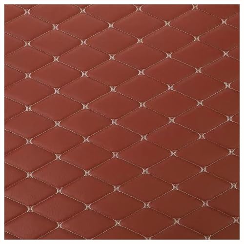 Kunstleder PVC Gesteppt Kaschiert Leder Kunstleder Polsterstoff Gesteppt Kaschiert Meterware Dekostoff Für Schrank Ledertasche Autositz Sofa Möbel (Size:1.6x1m/5.25x3.28ft)(Brown,1.6X10m) von TVQJGTYL