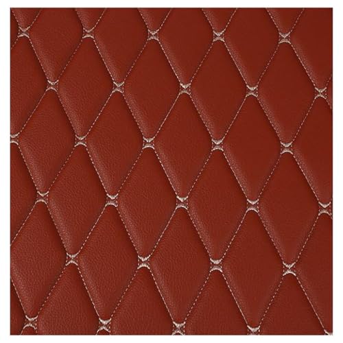 Kunstleder PVC Gesteppt Kaschiert Leder Kunstleder Polsterstoff Gesteppt Kaschiert Meterware Dekostoff Für Schrank Ledertasche Autositz Sofa Möbel Repara(Brown,1.6X1m) von TVQJGTYL