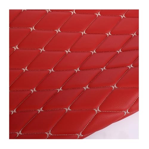 Kunstleder PVC Gesteppt Kaschiert Leder Kunstleder Polsterstoff Gesteppt Kaschiert Meterware Dekostoff Für Schrank Ledertasche Autositz Sofa Möbel Repara(Red,1.6X1m) von TVQJGTYL