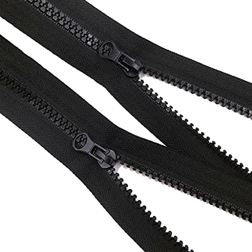 TWALOTPEX Nylon-Schlaufe-Zipfel für das Schneidern 2Pcs,Coil Zippers,Continuous Zip Sliders,5# Resin Zipper with Zipper Pulls, 60-80Cm for Sewing Accessories/a/65Cm(40Cm(16 Inch)) von TWALOTPEX