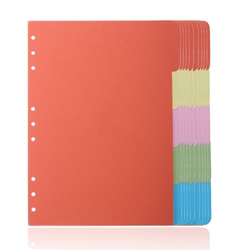 10 Stück/Set A 5 A 6 B5 Ordner-Trennblätter Papier Trennblätter 6 Löcher Binder Indexe Trennblätter für Notizbücher Planer von TWEW