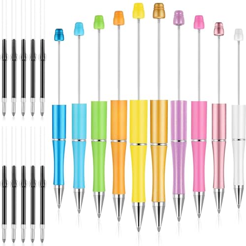 Beadable Pen Bead Kugelschreiber Assorted Bead Pen Shaft Rollerball Pen Kids Students Office School Supplies von TWEW