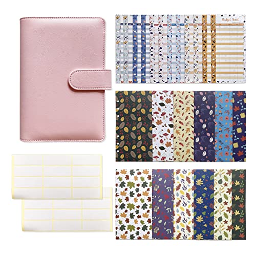 Lose-Blatt-Binder-Notizbuch, 6-Ring-Budget-Binder-Set mit Budgetblättern, Etikettenaufklebern für Damen und Herren, kommerzielle Budgeting von TWEW