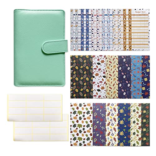 Lose-Blatt-Binder-Notizbuch, 6-Ring-Budget-Binder-Set mit Budgetblättern, Etikettenaufklebern für Damen und Herren, kommerzielle Budgeting von TWEW