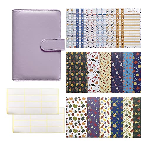 Lose-Blatt-Binder-Notizbuch, 6-Ring-Budget-Binder-Set mit Budgetblättern, Etikettenaufklebern für Damen und Herren, kommerzielle Budgeting von TWEW