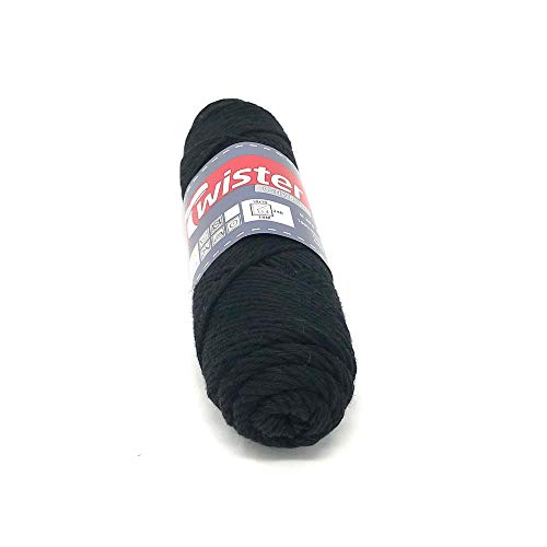 Unbekannt Wolle Twister Curly Uni - Schwarz - 50g von TWISTER