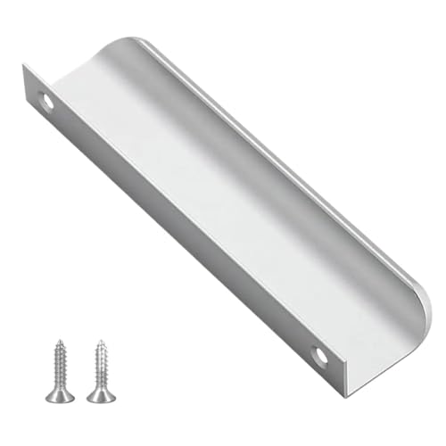 TWMAZDYC Versteckte Schrankgriffe, Schränke, Schubladen aus Aluminiumlegierung, Kleiderschrankgriffe, rostfrei, abgerundete Kante, verdeckter Griff, Möbelgriff(White,12cm) von TWMAZDYC