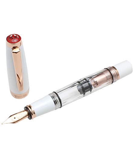 TWSBI M7448300 Diamond Mini RoseGold II Füllfederhalter, Stub 1.1, weiß von TWSBI