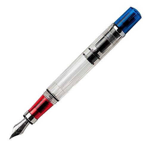 Twsbi Diamond 580 RBT Füllfederhalter, Durchsichtig, Blau / Rot - EF von TWSBI