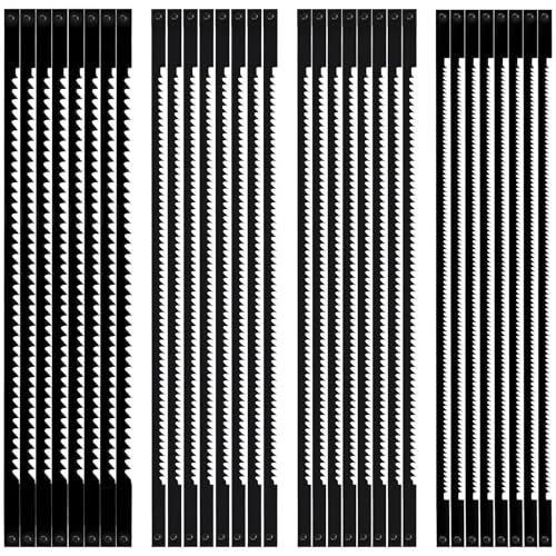 TXErfolg 32 Stück Dekupiersägeblatt 127mm Feinschnitt Laubsägeblätter mit Stift 10/15/18/24 Zähne passend für Dekupiersägen für Elektrowerkzeug Zubehör Holzbearbeitung, für Holz von TXErfolg